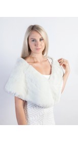 White Rex Fur Stole